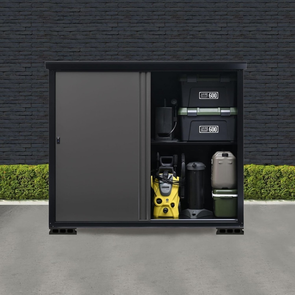 グリーンライフ(GREEN LIFE) 　ファミリー物置ダシーレ　ＳＲＭ－１８１５（ＢＫ／ＡＧＹ）お客様組立商品 SRM-1815 BK/AGY