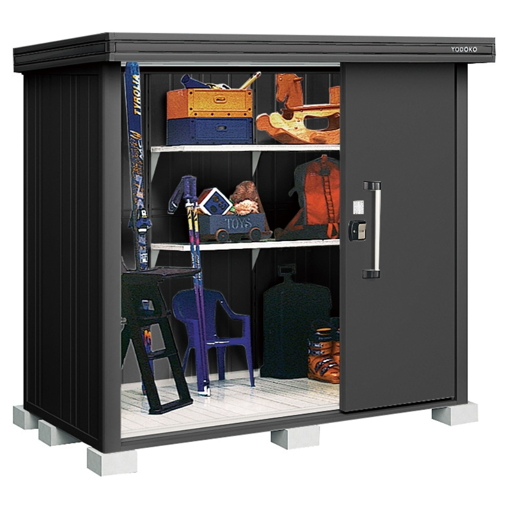 ヨド物置　一般型　エルモLMD-2211-BK/BK
