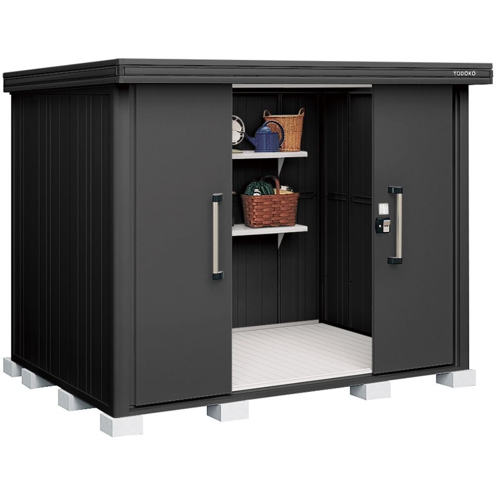ヨド物置　積雪型　エルモLMDS-2518-BK/BK