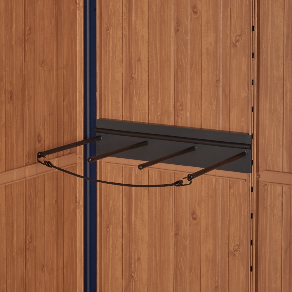 ムラサキスポーツ物置オプション　ボードラック転倒防止用ゴム紐付き