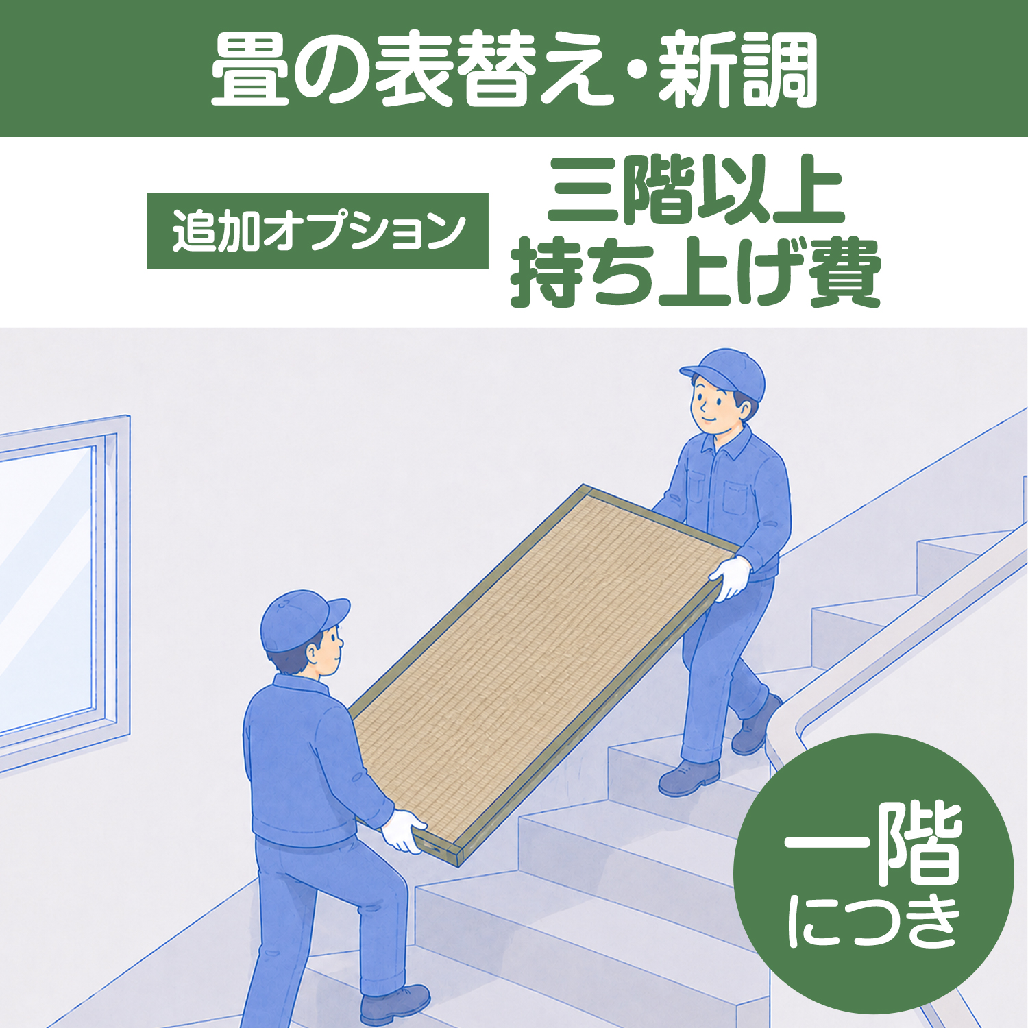 追加　3回以上持ち上げ費　1階につき
