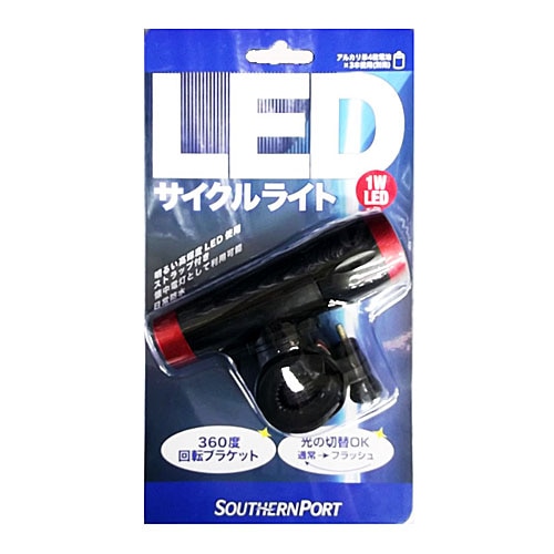 ＬＥＤサイクルライト１Ｗ　レッド　ＫＧ２３‐７００７