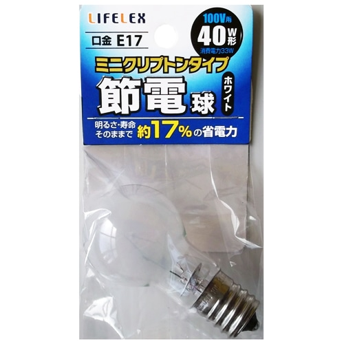 【アウトレット】ミニクリプトン節電球　ＧＫＰ‐１０３３ＷＸ（Ｗ）