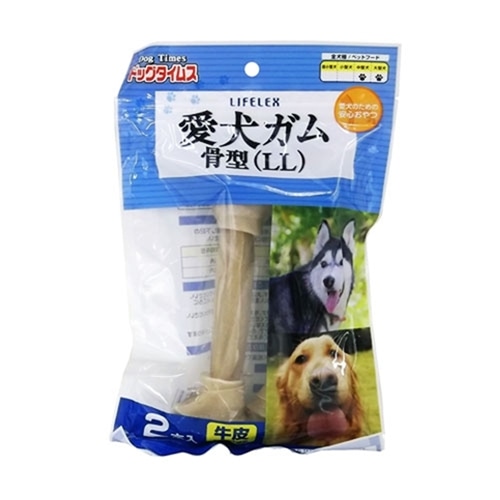 ドッグタイムス　愛犬ガム骨型（ＬＬ）　２本入　ＫＦＹ１２－３８５６