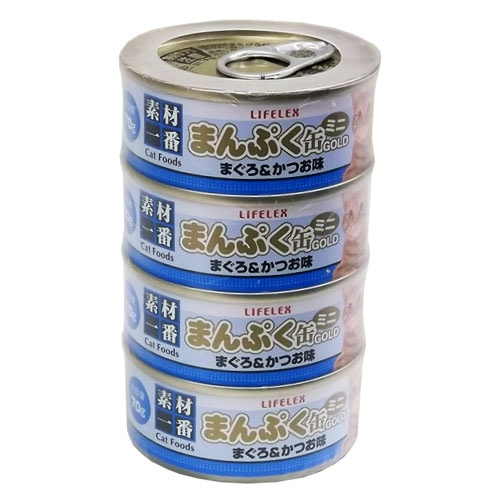 コーナン オリジナル まんぷくミニ缶ゴールド まぐろかつお味 ゼリータイプ ７０ｇ ４缶 まぐろかつお味 ペット ホームセンターコーナンの通販サイト