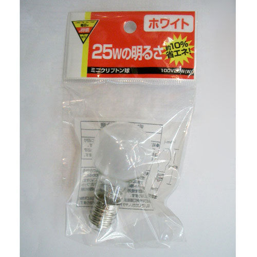 ミニクリプトン球１Ｐ　２５Ｗ　ＫＤ０８‐Ｌ２５１Ｗ