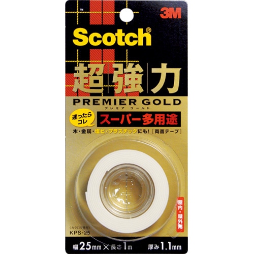 ３Ｍ　スコッチ　超強力両面テープ　プレミアゴールドスーパー　２５ｍｍ×１ｍ　ＫＰＳ‐２５