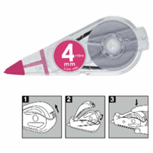 修正テープ微修正カートリッジ　４ｍｍ×１０ｍ　ＳＣＰＲ－４ＮＮ　240360