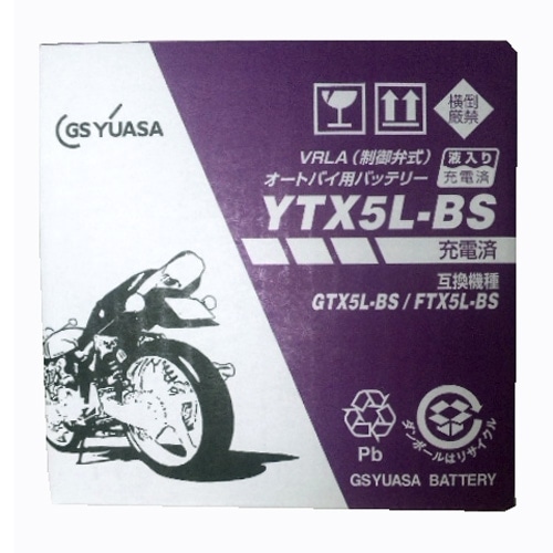 ジーエス・ユアサ　バイク用バッテリー　ＹＴＸ５Ｌ－ＢＳ－ＧＹ－Ｃ ＹＴＸ５Ｌ－ＢＳ－ＧＹ－Ｃ