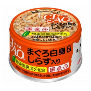 いなばペットフード　CIAO ホワイティ まぐろ白身＆しらす入り 85g