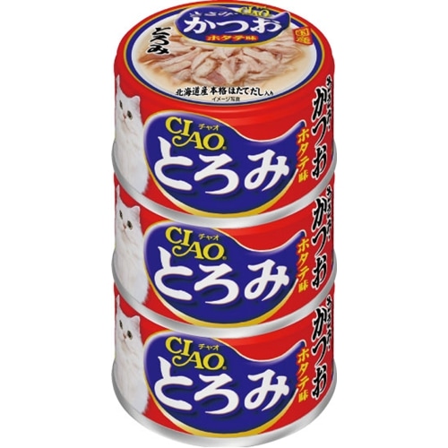 いなばペットフード　ＣＩＡＯ　とろみ　ささみ　３Ｐかつお　ホタテ味　８０ｇ