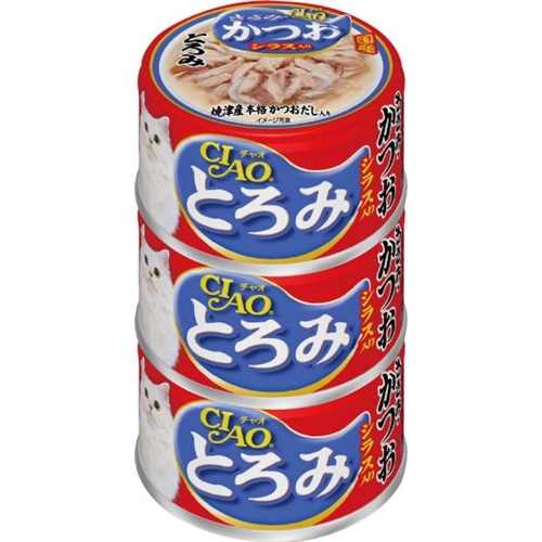 いなばペットフード　ＣＩＡＯ　とろみ　ささみ　３Ｐかつお　シラス　８０ｇ