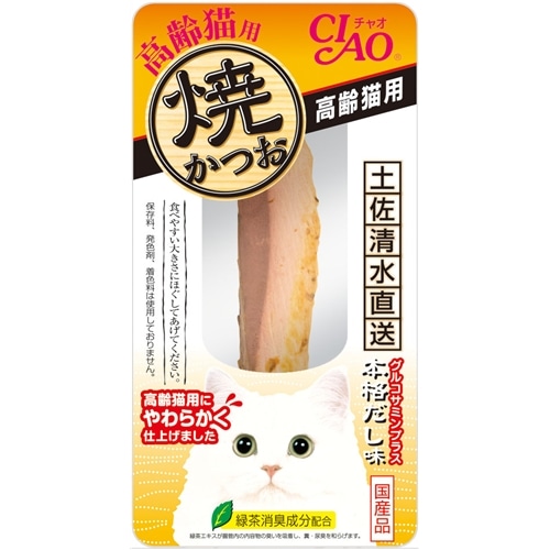 いなばペットフード　ＣＩＡＯ　焼かつお　高齢猫用　本格だし味１本入り