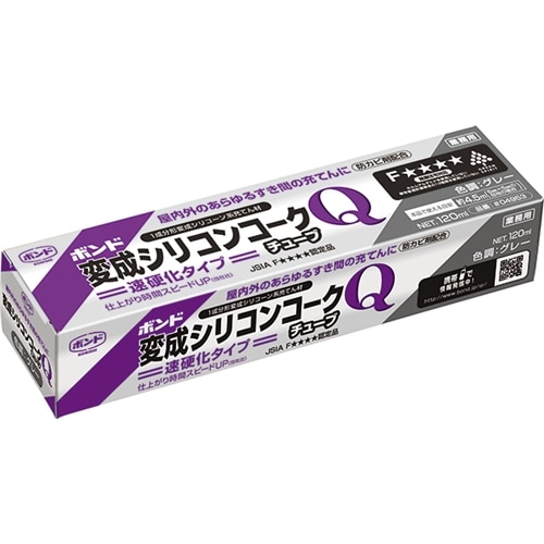 コニシ(Konishi) 　変成シリコンコークＱ　１２０ｍｌ　グレー　×10本セット