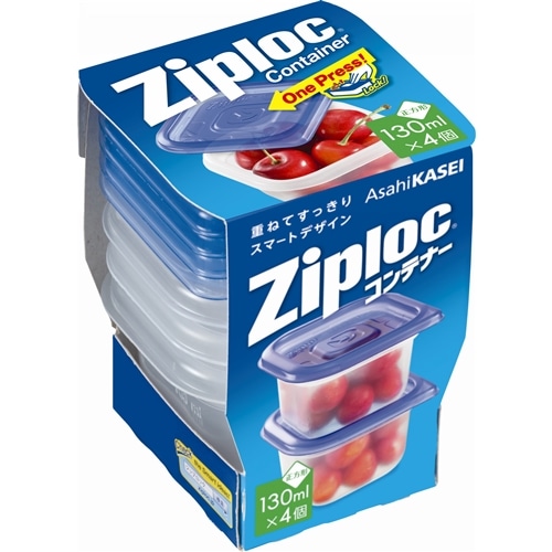 ジップロック コンテナー正方形 １３０ｍｌ ４個入 生活用品 キッチン用品 ホームセンターコーナンの通販サイト