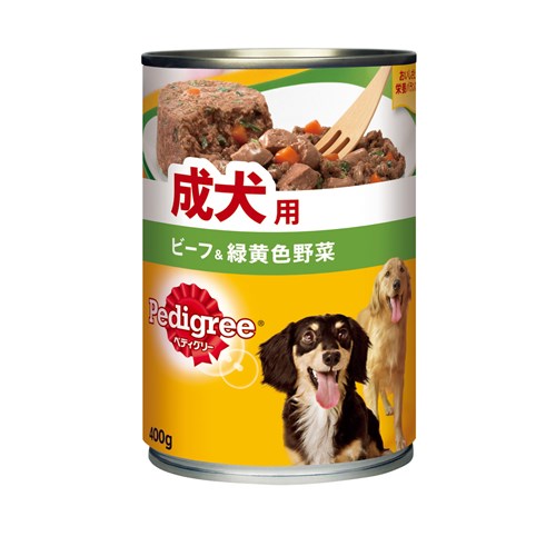 ぺディグリー ウェット缶 成犬用 ビーフ＆緑黄色野菜 ４００ｇ 成犬用 ビーフ＆緑黄色野菜 ４00ｇ