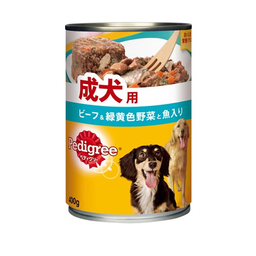 ペディグリー ウェット缶 成犬用 ビーフ＆緑黄色野菜と魚入り ４００ｇ 成犬用 ビーフ＆緑黄色野菜と魚入り ４00ｇ