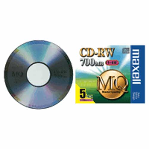 ＣＤ‐ＲＷ　データ用　ＣＤＲＷ８０ＭＱ．Ｓ１Ｐ５Ｓ　５枚　210849