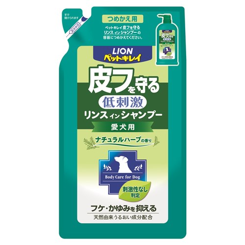 ペットキレイ　皮フを守るリンスインシャンプーナチュラルハーブの香り　愛犬用　つめかえ用　４００ｍｌ つめかえ用　４００ｍｌ