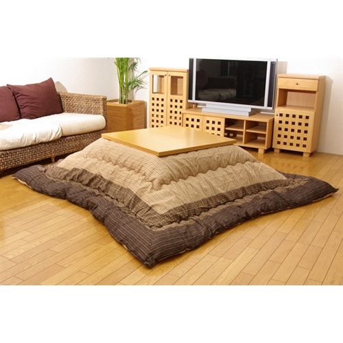イケヒコ・コーポレーション(IKEHIKO) 　しじら　こたつ厚掛け布団単品　『ゆかり』　ブラウン　２０５×２０５ｃｍ ブラウン 掛け単品　205×205cm