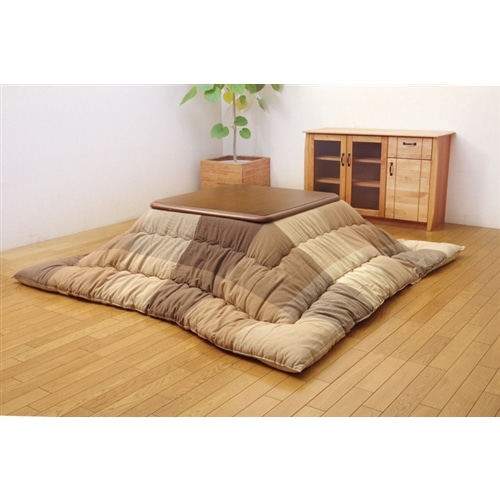 イケヒコ・コーポレーション(IKEHIKO) 　インド綿　こたつ布団　正方形　単品　『ポート』　ベージュ　約２０５×２０５ｃｍ