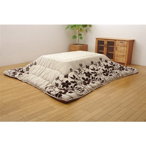 イケヒコ・コーポレーション(IKEHIKO) 　モダンリーフ柄　こたつ布団　『シエナ』　ベージュ　２０５×２４５ｃｍ 205×245cm