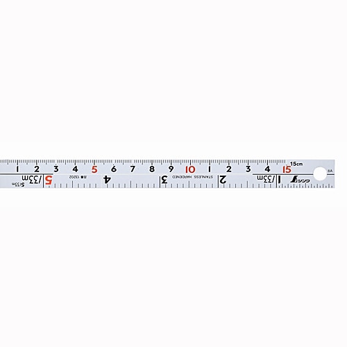 シンワシルバー直尺１５ｃｍ　併用目盛