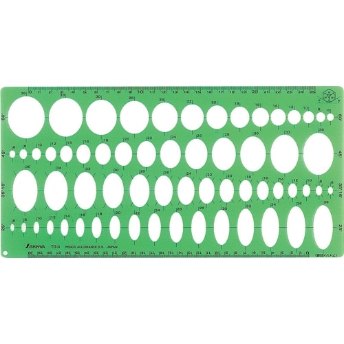 シンワテンプレート　ＴＧ‐３　楕円定規