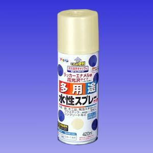 アサヒペン(Asahipen) 水性多用途スプレー　ミルキーホワイト　４２０ｍｌ ミルキーホワイト