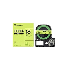 「テプラ」ＰＲＯテープ　１８ｍｍ　蛍光イエローに黒文字　320487