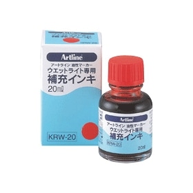 油性ペン　ウエットライト専用補充インキ　赤　２０ｍｌ　343819