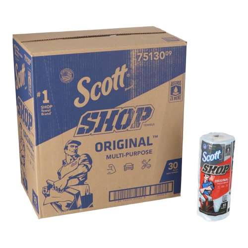 スコット(ＳＣＯＴＴ) Ｓｈｏｐ　Ｔｏｗｅｌ ショップタオル　６５９００　ブルーロール　×３０個セット