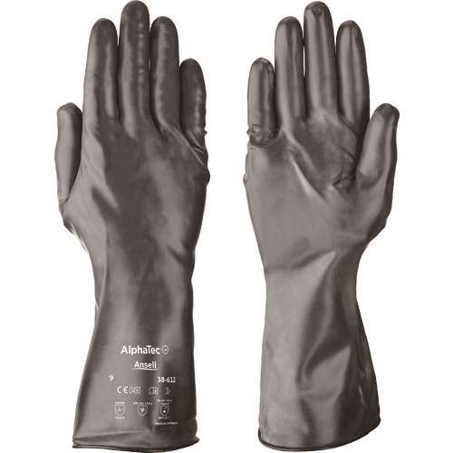 ■アンセル　耐薬品手袋　アルファテック　３８‐６１２　Ｍサイズ 386128
