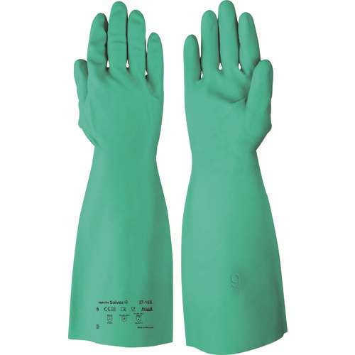 ■アンセル　耐油・耐薬品ニトリル厚手手袋　アルファテック　ソルベックス　３７‐１６５　Ｌサイズ 371659