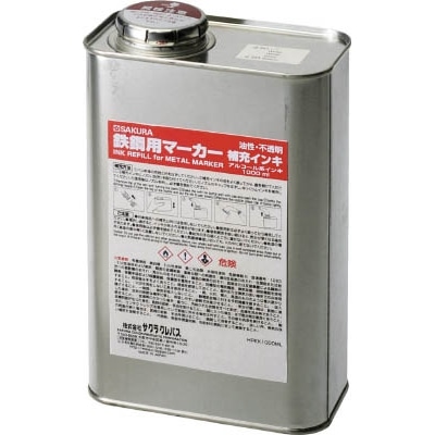 ■サクラ　鉄鋼用マーカー補充インキ　白　HPKK1000ML-50W