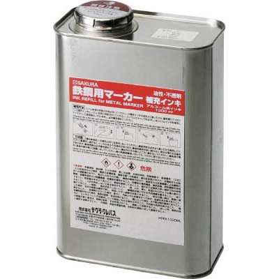 ■サクラ　鉄鋼用マーカー補充インキ　黄　HPKK1000ML-3Y