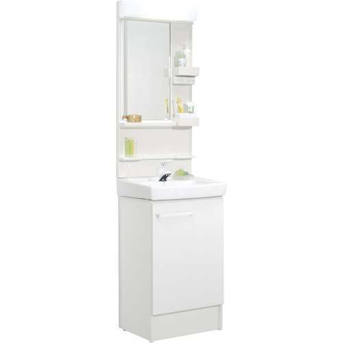 LIXIL 洗面化粧台 D7 間口50cm レバー水栓1面鏡1枚扉