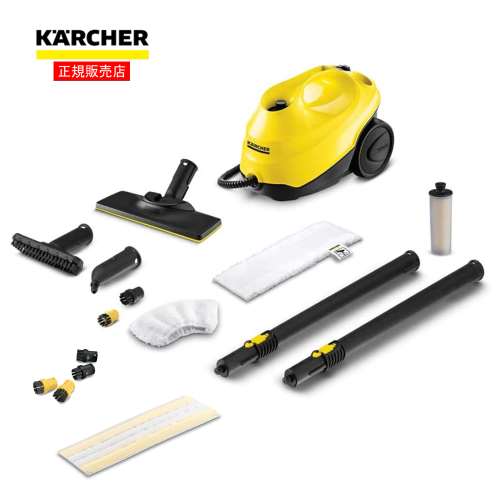 ケルヒャー（Karcher）　スチームクリーナー SC３ EasyFix  使い捨てクロス15枚セット・ブラシ4個組付