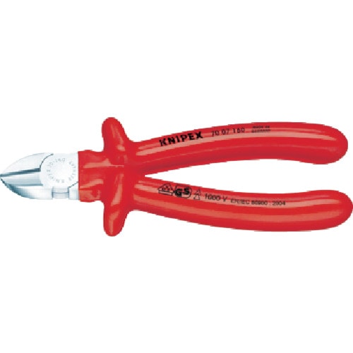 ■ＫＮＩＰＥＸ　絶縁１０００Ｖ斜ニッパー　１８０ｍｍ 7007180