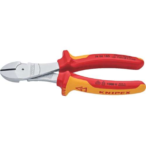 ■クニペック　絶縁１０００Ｖ強力型ニッパー　１８０ｍｍ　７４０６‐１８０