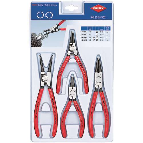 ■ＫＮＩＰＥＸ　００２００３Ｖ０２　４本組　スナップリングプライヤー 002003V02