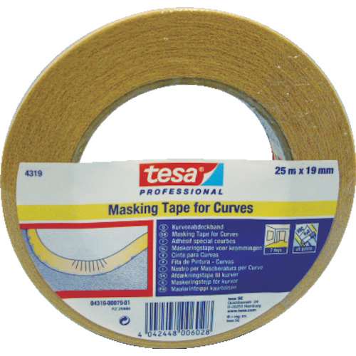■テサテープ　マスキングテープ（曲線用）　4319-19-25