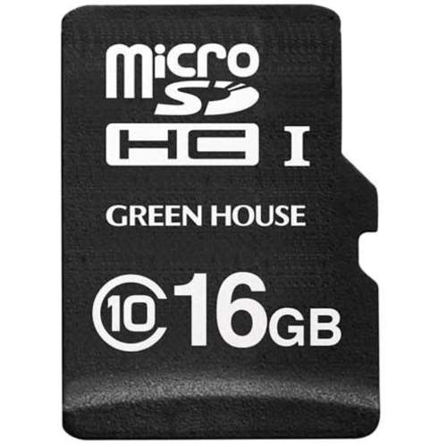 【アウトレット】グリーンハウス micro SDHCメモリーカード 16GB ＧＨ-ＳＤＭ-A16G クラス10