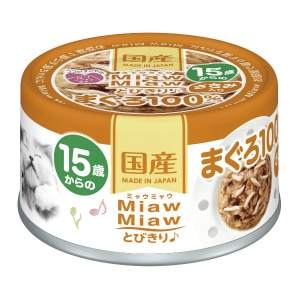 アイシア MiawMiaw とびきりまぐろ♪１５歳 ささみ入り６０ｇ