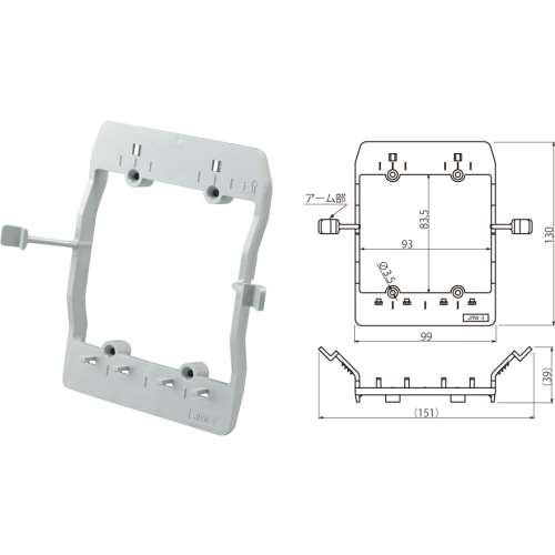 因幡電機産業　スゴ枠　２連用　ＪＲＷ‐２