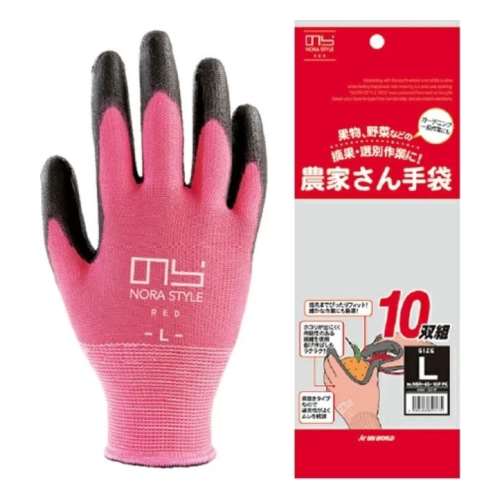 ＵＷ　農家さん手袋　ＮＳＲ‐４５　ピンク　Ｍ　１０双組