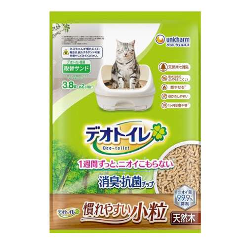 ユニチャーム・ペットケア　デオトイレサンド　天然木　小粒チップ３．８Ｌ