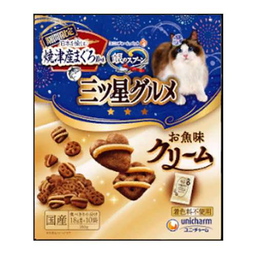 ユニチャーム・ペットケア 三ツ星グルメ 25年夏 お魚味クリーム 180g