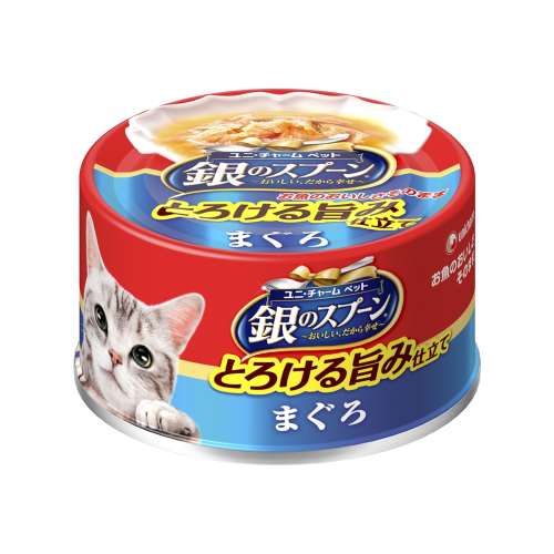 ユニ・チャーム　銀のスプーン缶　とろける旨み仕立て　まぐろ70g