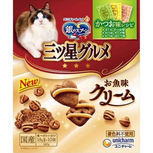 ユニチャーム・ペットケア　三ツ星グルメ　お魚クリーム鰹アソート１８０ｇ
